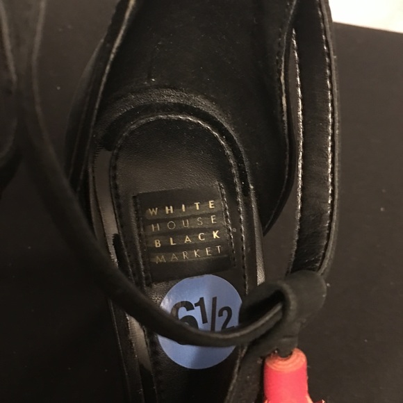 White House Black Market Black Fringe Heel - Picture 4 of 6